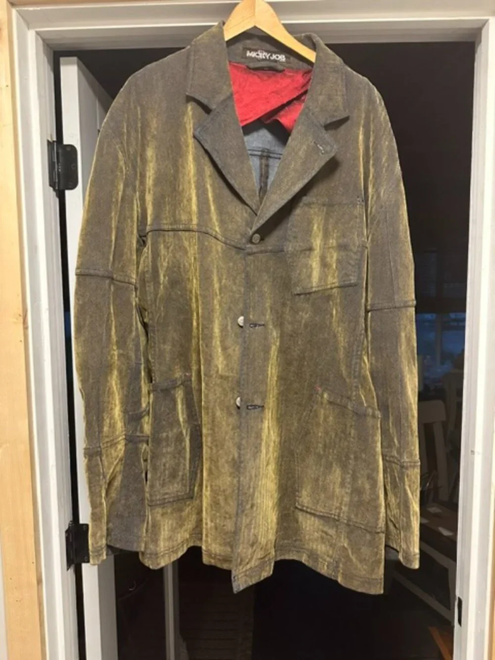 MICKY JOB DENIMOLOGY OLIVE HERRINGBONE BLAZER